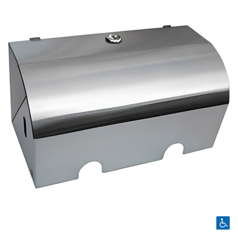 Metlam Double Toilet Paper Holder Lockable Satin Stainless Steel