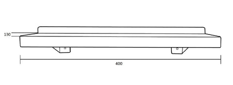 Metlam Utility Shelf 400x70x130mm Matt Black - image 2