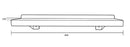 Metlam Utility Shelf 400x70x130mm Matt Black - image 2