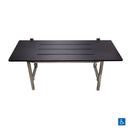 Metlam Accessible Folding Shower Seat with Compact Laminate 960x360mm Matt Black