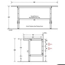 Metlam Changing Places Folding Shower Seat with Handle 960x360mm Off White Phenolic - image 2