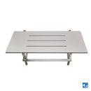 Metlam Changing Places Folding Shower Seat with Handle 960x360mm Off White Phenolic