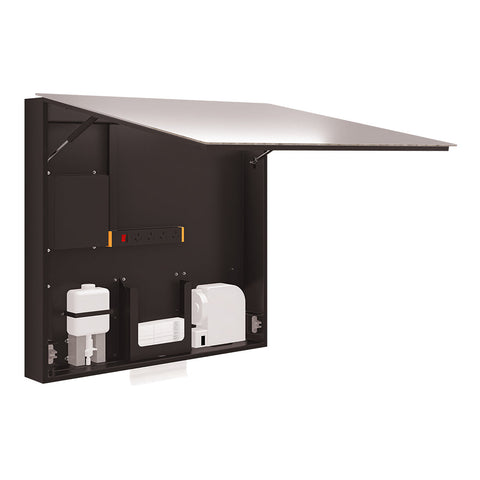 Metlam Integrated Mirror Cabinet with Soap & Paper Towel Dispenser & Hand Dryer - image 2