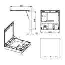 Metlam Integrated Mirror Cabinet with Soap & Paper Towel Dispenser & Hand Dryer - image 3