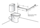 Metlam 30 Degrees Flush Mount Side Wall Grab Rail Antimicrobial Left Hand - image 2