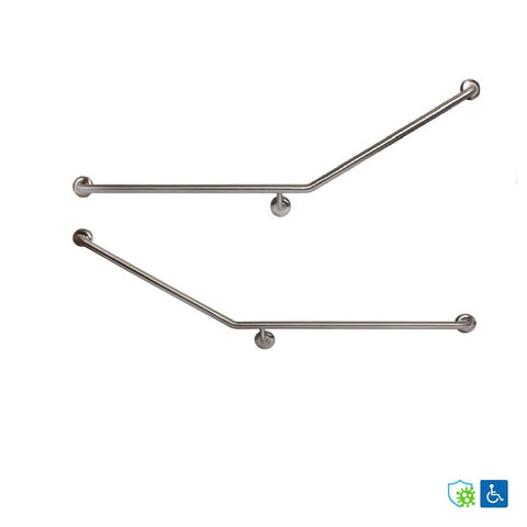 Metlam 30 Degrees Flush Mount Side Wall Grab Rail Antimicrobial Right Hand - image 2