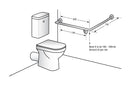 Metlam Grab Rail 30 Degree Side Wall Left Hand 840mm Satin Stainless Steel - image 2