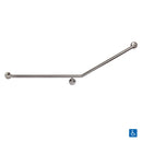 Metlam Grab Rail 30 Degree Side Wall Left Hand 840mm Satin Stainless Steel