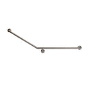 Metlam Grab Rail and Back Rest Flush Mount Side Wall Right Hand 840x700mm Satin Stainless Steel