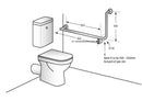 Metlam 90 Degrees Flush Mount Side Wall Grab Rail Antimicrobial Right Hand - image 3
