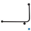 Metlam Side Wall Grab Rail 90degree Left Hand Matt Black