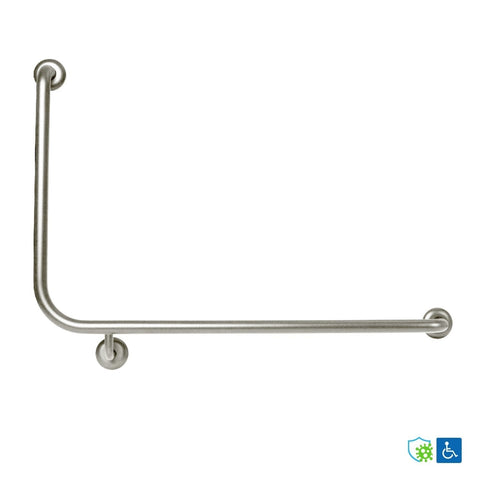 Metlam 90 Degrees Flush Mount Side Wall Grab Rail Antimicrobial Left Hand - image 4