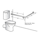 Metlam Rear/Side Wall Grab Rail 30degree Left Hand Satin Stainless Steel - image 3