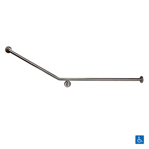Metlam Rear/Side Wall Grab Rail 30degree Left Hand Satin Stainless Steel - image 4