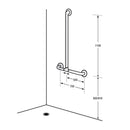 Metlam Universal Sliding Shower Rail Satin Stainless Steel - image 2
