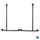 Metlam Offset Shower Grab Rail Left Hand Matt Black
