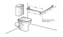 Metlam Grab Rail 30 Degree Side Wall 840x700mm Black Left Hand - image 3
