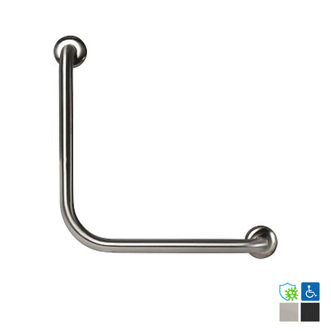 Metlam 90 Degrees Ambulant Grab Rail 450x450mm Antimicrobial Coated - image 2