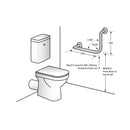 Metlam 90 Degrees Ambulant Grab Rail 450x450mm Antimicrobial Coated - image 4