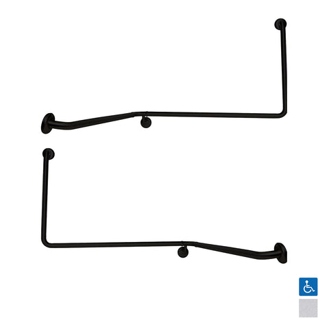 Metlam Wrap Around Grab Rail Right Hand Antimicrobial Coated - image 2