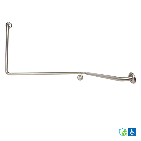 Metlam Wrap Around Grab Rail Right Hand Antimicrobial Coated
