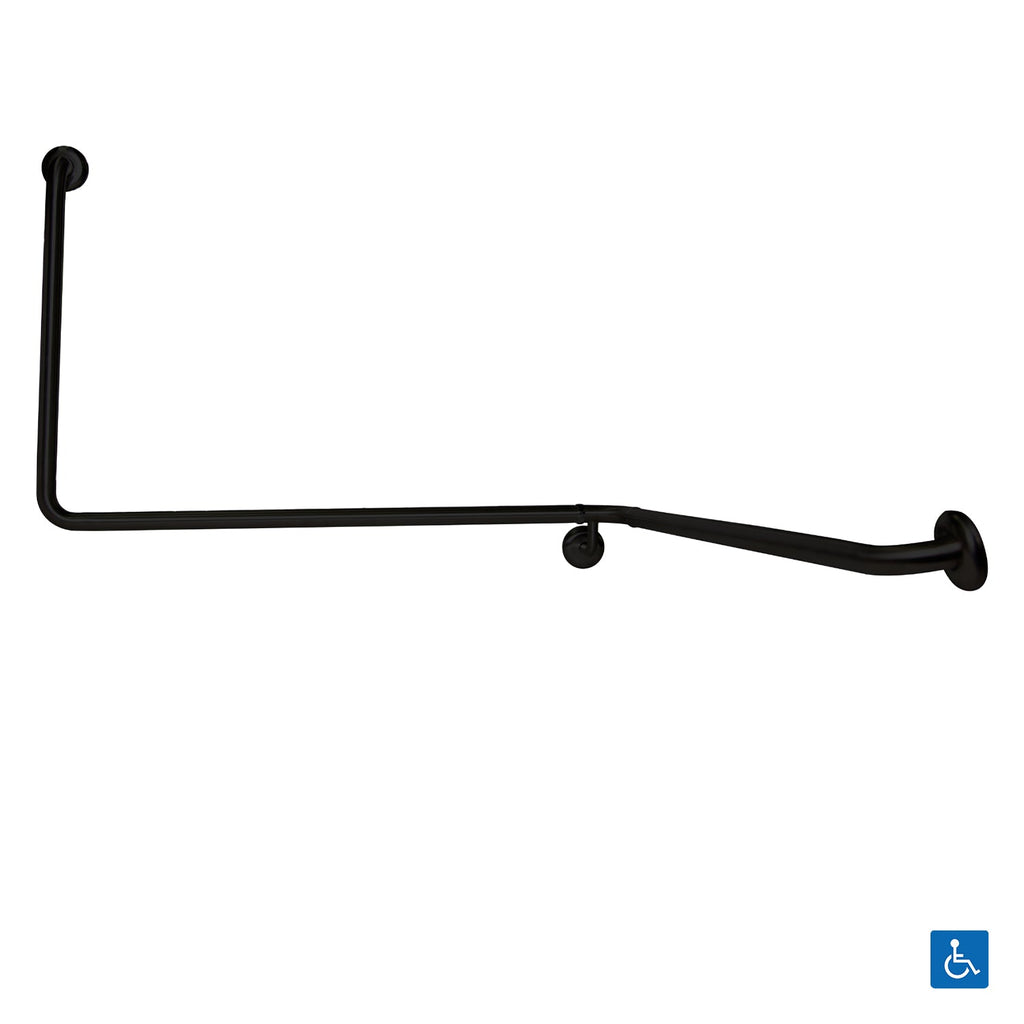 Metlam Wrap Around Grab Rail Right Hand Matt Black