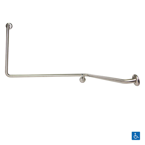 Metlam Wrap Around Grab Rail Right Hand Satin Stainless Steel