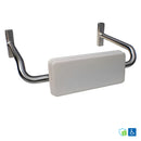 Metlam Curved Rail Padded Backrest Antimicrobial Coated