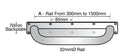 Metlam Anti-Ligature Straight Grab Rail 450mm - image 3