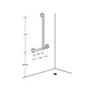 Metlam Offset Flush Mount Shower Grab Rail Right Hand - image 3