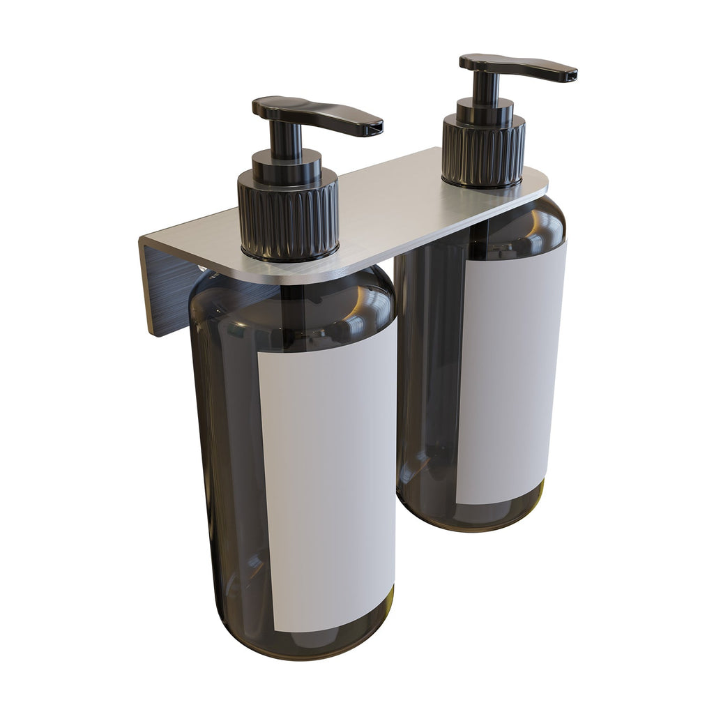 Metlam Double Soap Bottle Holder Satin Stainless Steel