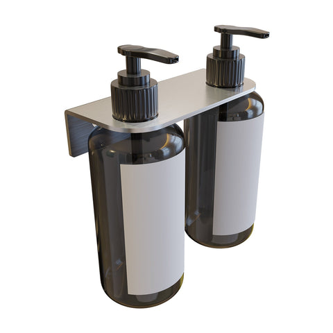 Metlam Double Soap Bottle Holder Satin Stainless Steel