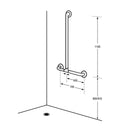 Metlam Universal Sliding Shower Rail Kit Satin Stainless Steel - image 2