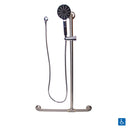 Metlam Universal Sliding Shower Rail Kit Satin Stainless Steel