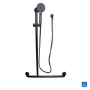 Metlam Offset Shower and Grab Rail Kit Right Hand Satin Stainless Steel - image 5
