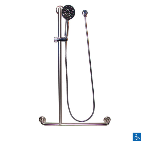 Metlam Offset Shower and Grab Rail Kit Left Hand Matt Black - image 4