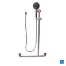 Metlam Offset Shower and Grab Rail Kit Right Hand Satin Stainless Steel