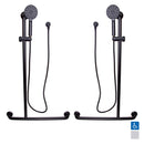 Metlam Offset Shower and Grab Rail Kit Right Hand Satin Stainless Steel - image 2