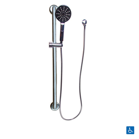Metlam Vertical Shower Grab Rail Kit 800mm Satin Stainless Steel