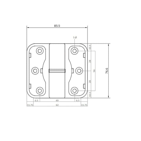 Metlam Moda Spring Hinge Left Hand Concealed Screw Fix - image 2