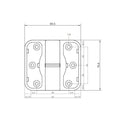 Metlam Moda Spring Hinge Left Hand Concealed Screw Fix - image 2