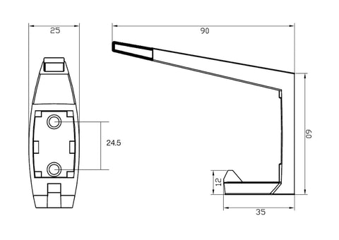 Metlam Moda Hat and Coat Hook Concealed with Screw Fixings Antimicrobial Coated - image 3