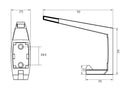 Metlam Moda Hat and Coat Hook Concealed with Screw Fixings Antimicrobial Coated - image 3