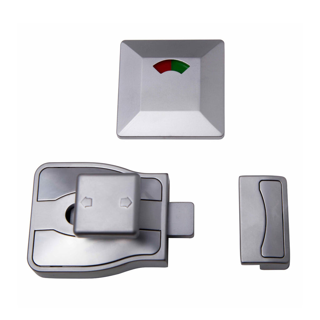 Metlam Moda Lock and Indicator Set Concealed Screw Fix Satin Chrome Plate