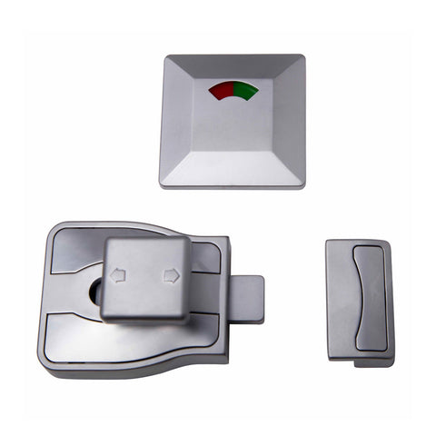 Metlam Moda Lock and Indicator Set Concealed Screw Fix Satin Chrome Plate