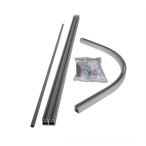 Metlam Modular L Bend Shower Curtain Track System 1600x1600mm