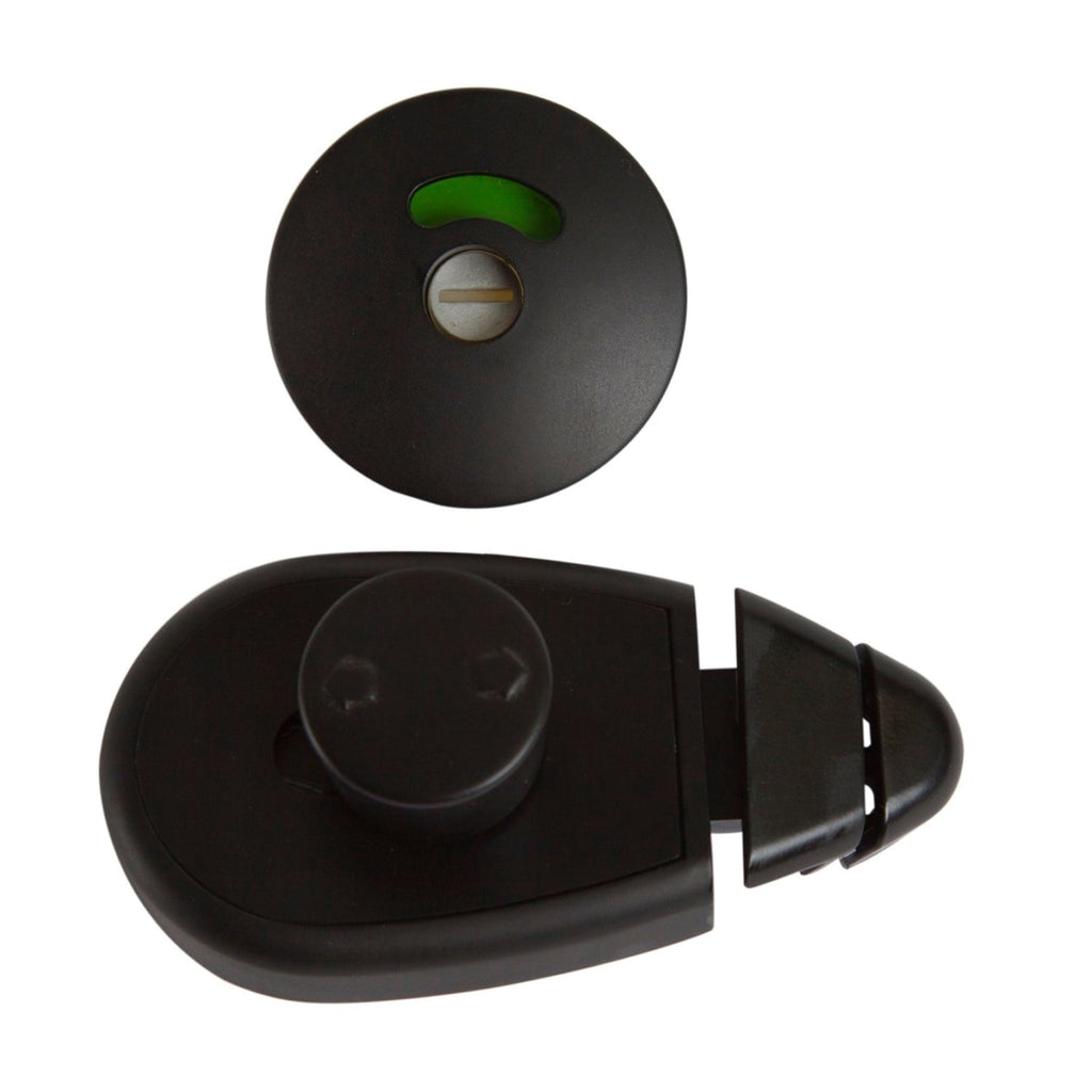 Metlam Xcel Slide Lock and Indicator Set Concealed Fix Concealed Screw Fix Matt Black