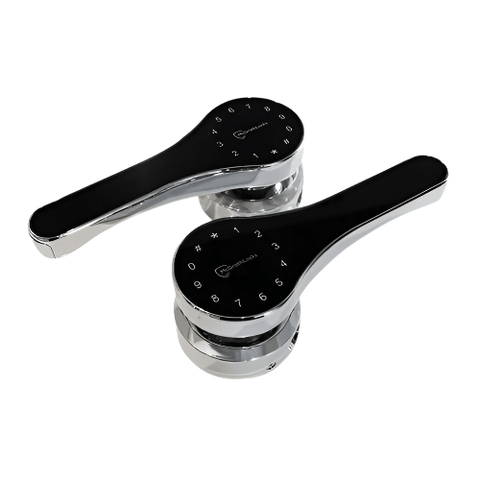 McGrath Ascot Digital Lock, Double Sided to suit Gate Installation, IP66 Rating, Polished Chrome Finish with 60mm Tubular Latch - primehardware