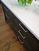 Zanda Manhattan Cabinet Handle in Brush Nickle & Matt Black - primehardware