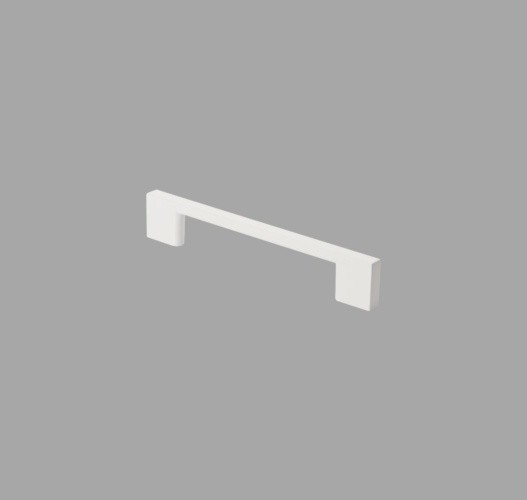 ZANDA MARCO CABINET HANDLE - SATIN BRASS/MATT WHITE
